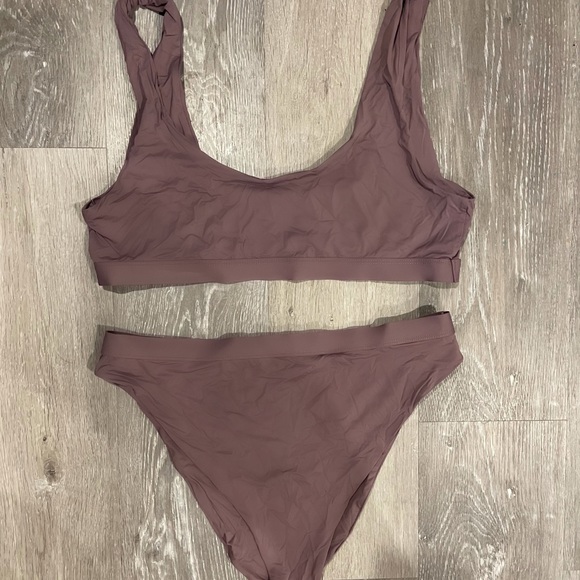 Mauve High Waisted Bikini Top & Bottom - Picture 1 of 1